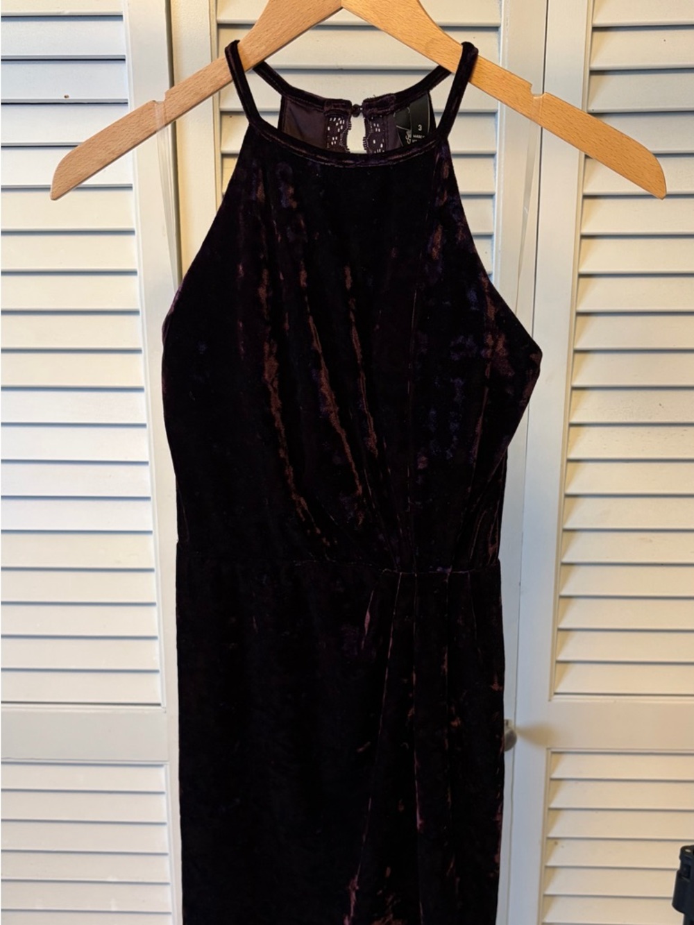 Speechless Maroon Halter Velvet Dress